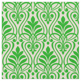Tela Patrón Art Deco 01 - Verde animado oscuro sobre bl