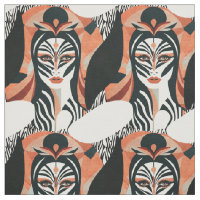 Patrón Art Decó de Terracota Zebra Muse