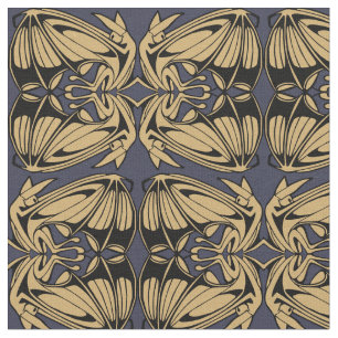 Tela Patrón Art Nouveau de los bats voladores