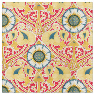 Tela Patrón Art Nouveau vintage de mosaico floral