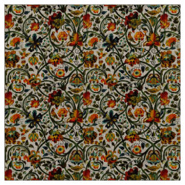 Tela Patrón Art Nouveau vintage Thistles Cicadas