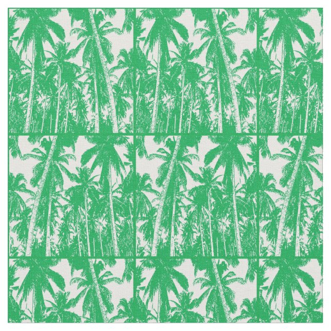 Tela Patrón audaz de palmeras tropicales (De cerca)
