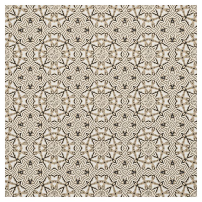 Tela Patrón azteca azteca azul beige-marrón blanco (Retal)