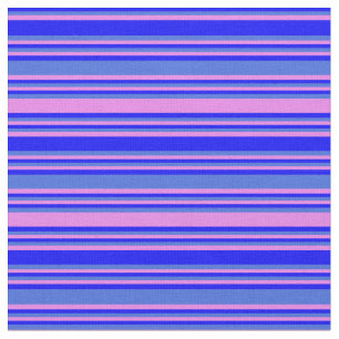 Tela Patrón azul, azul real y con lino violeta