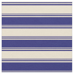 Tela Patrón azul beige y medianoche