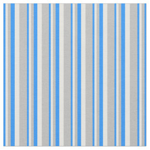 Tela Patrón azul, blanco y gris
