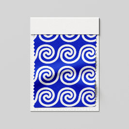 Tela Patrón azul de las ondas de las teclas del meandro