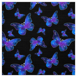 Tela Patrón azul oscuro fresco de mariposa galaxica