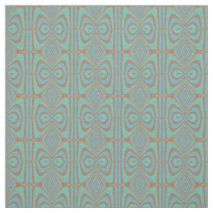 Tela Patrón azul turquesa Moda Nouveau Deco