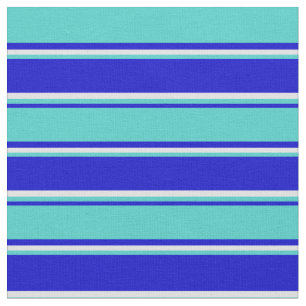 Tela Patrón azul, turquesa y lavanda