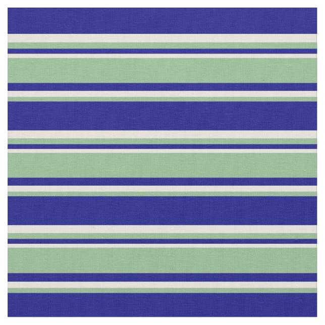 Tela Patrón azul, verde y beige del mar oscuro (De cerca)