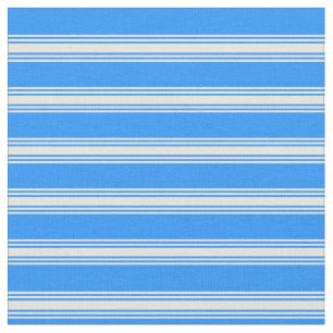 Tela Patrón azul y beige