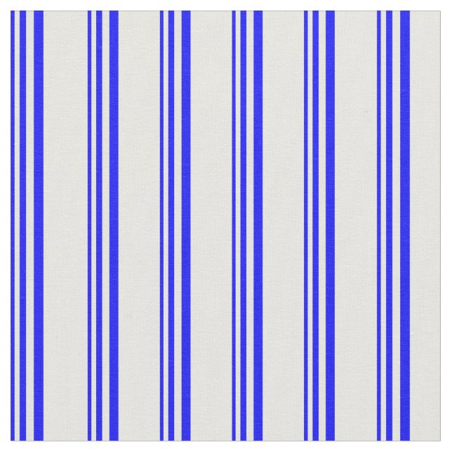 Tela Patrón azul y blanco de franjas (De cerca)