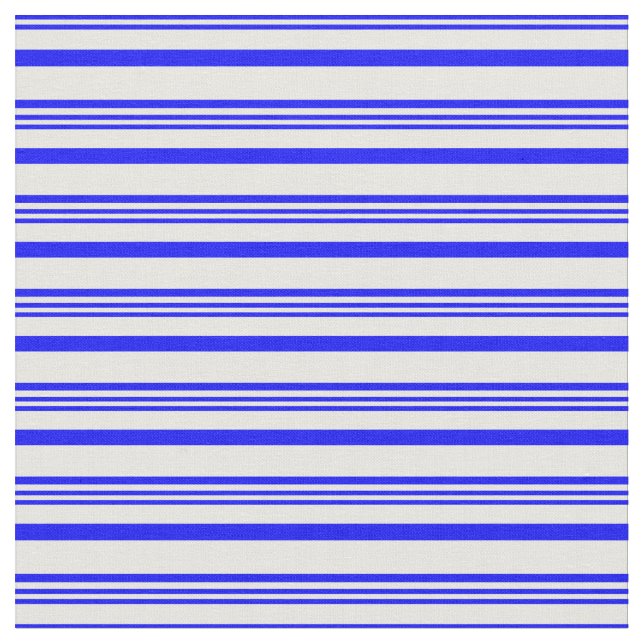 Tela Patrón azul y blanco de franjas (De cerca)