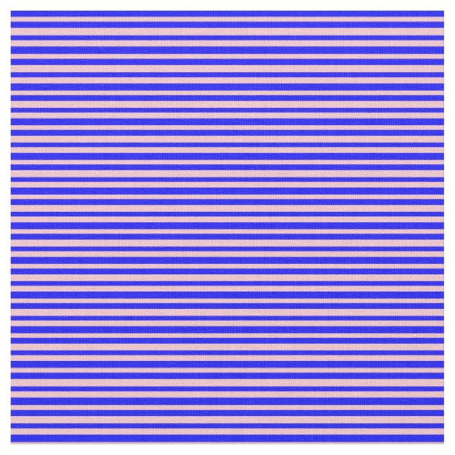 Tela Patrón azul y rosa de las franjas (De cerca)