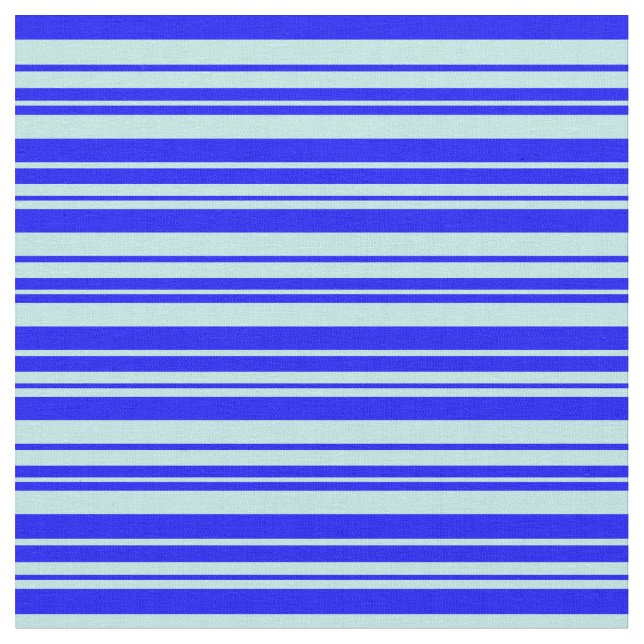 Tela Patrón azul y turquesa de franjas (De cerca)