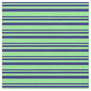 Tela Patrón azul y verde claro de medianoche