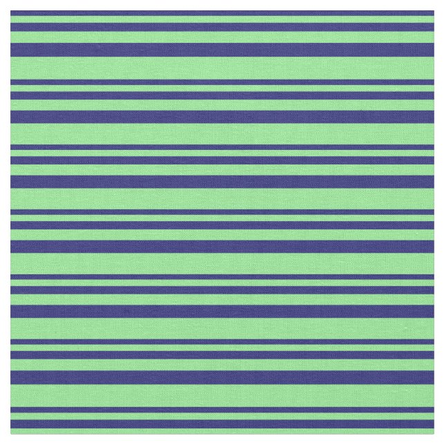 Tela Patrón azul y verde claro de medianoche (De cerca)