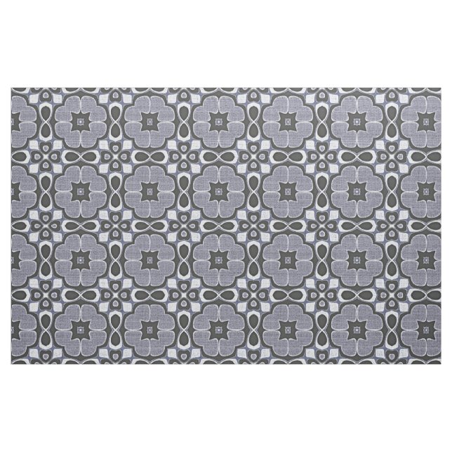 Tela Patrón Batik Violet Dark Blue Nouveau Deco Bali ("Cuarto gordo" (fat quarter))