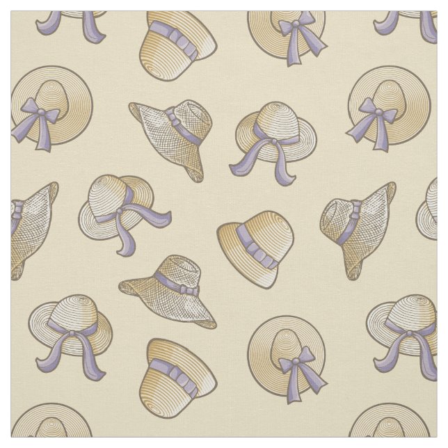 Tela Patrón Beige de las Gorras de verano (Retal)