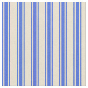 Tela Patrón beige y azul real