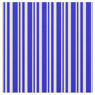 Tela Patrón Beige y Blue Lining/Stried