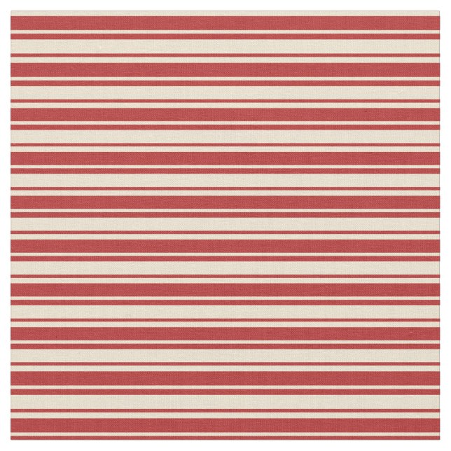 Tela Patrón Beige y Rojo Tirado/Llenado (De cerca)