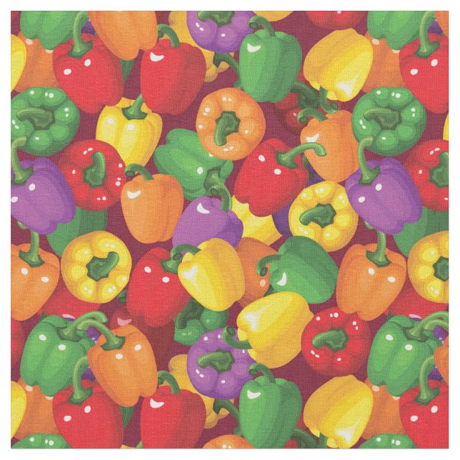 Tela Patrón Bell Pepper (De cerca)