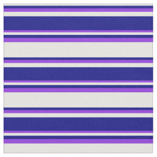 Tela Patrón blanco, azul y morado