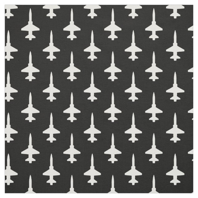 Tela Patrón blanco de T-38 sobre negro (Retal)