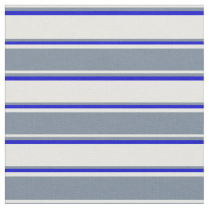 Tela Patrón blanco, gris pizarra claro y azul