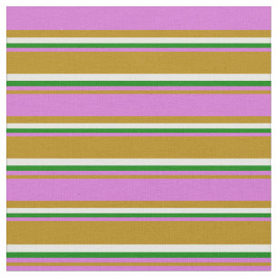 Tela Patrón blanco, verde y negro