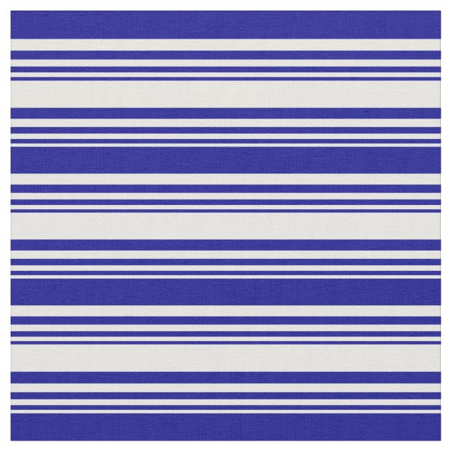Tela Patrón blanco y azul oscuro (De cerca)
