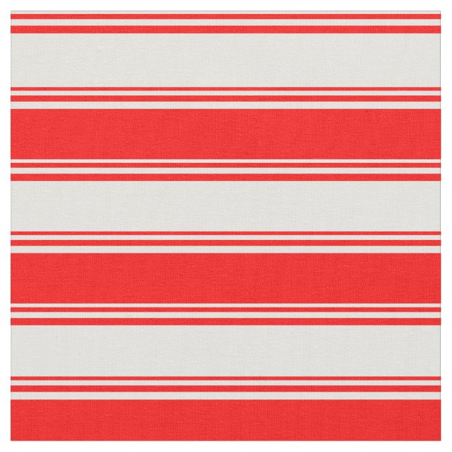 Tela Patrón blanco y rojo claro (De cerca)
