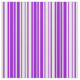 Tela Patrón blanco y violeta oscuro en lino/rayado
