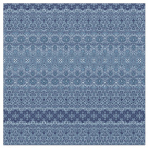 Tela Patrón bohemio azul denim