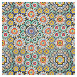 Tela Patrón boho tradicional mosaico marroquí.