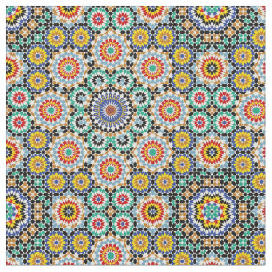 Tela Patrón boho tradicional mosaico marroquí.