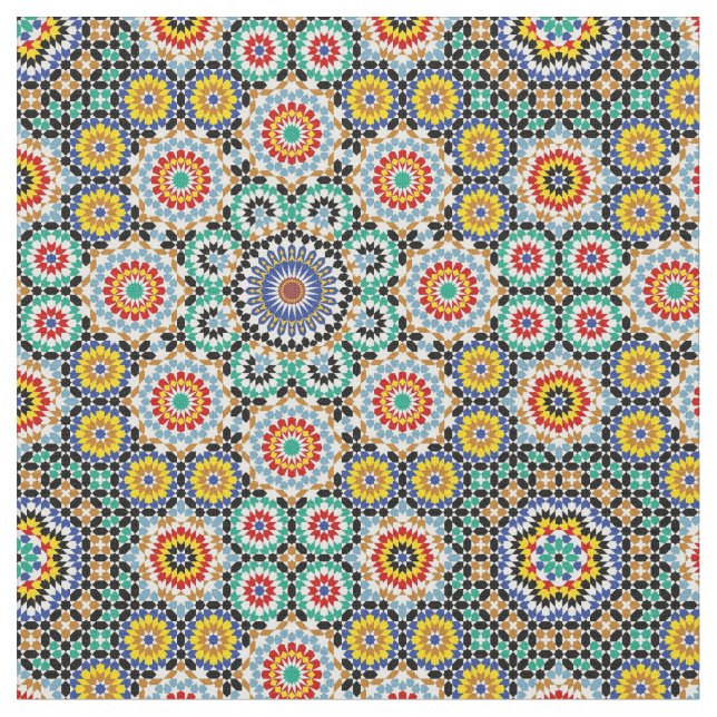 Tela Patrón boho tradicional mosaico marroquí. (De cerca)