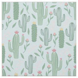 Tela Patrón botánico de Cactus