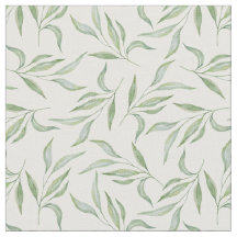 Patrón Botánico de Hojas Acuarela Verde