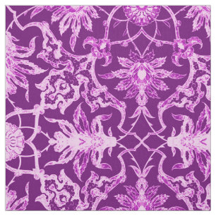 Tela Patrón Chino de Art Nouveau - Púrpura Ametista