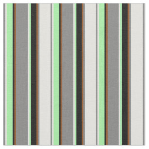 Tela Patrón cian claro, gris, marrón, negro y verde