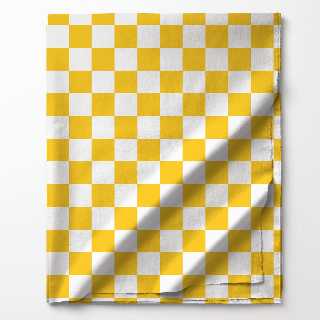 Tela Patrón Clásico de Cuadros Amarillo y Blanco (Subido por el creador)