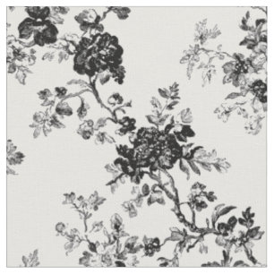 Tela Patrón clásico de toile de rosa negra