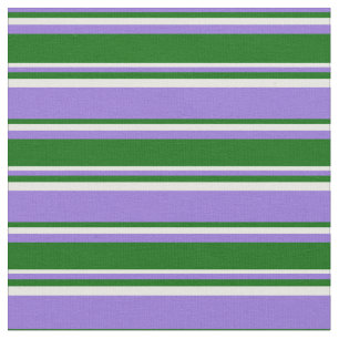 Tela Patrón color crema morado, verde oscuro y de menta