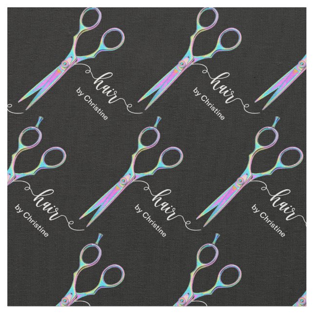 Tela patrón colorido de tijeras (De cerca)