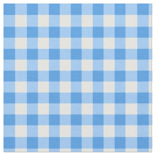 Tela Patrón comprobado de Gingham  Azul Y Blanco