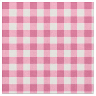 Tela Patrón comprobado de Gingham  Rosa Y Blanco
