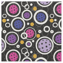 Tela Patrón con bolas de pollo en negro